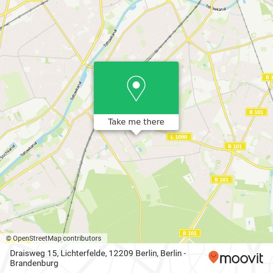 Карта Draisweg 15, Lichterfelde, 12209 Berlin