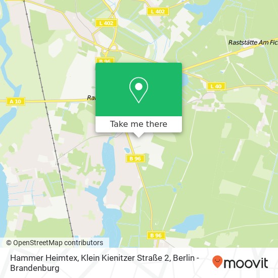 Карта Hammer Heimtex, Klein Kienitzer Straße 2