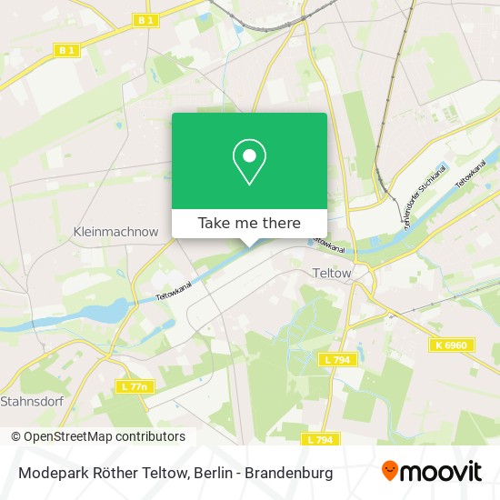 Modepark Röther Teltow map