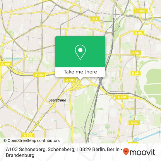 Карта A103 Schöneberg, Schöneberg, 10829 Berlin
