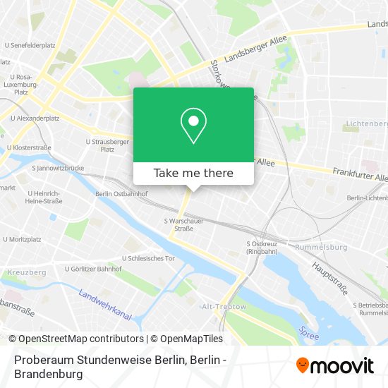 Карта Proberaum Stundenweise Berlin