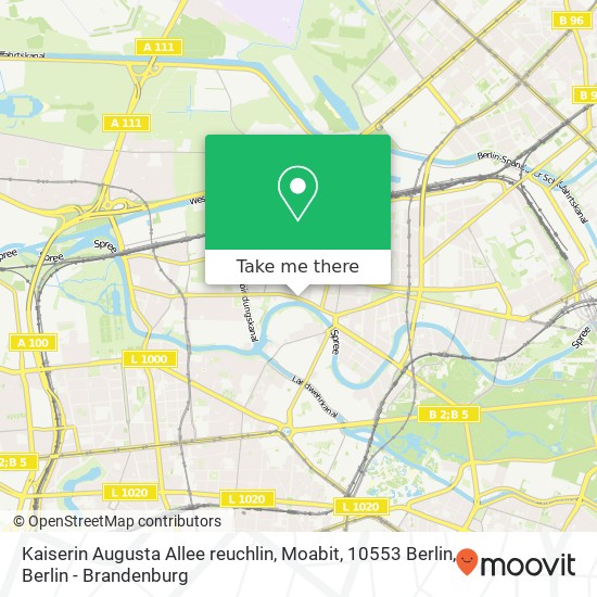 Kaiserin Augusta Allee reuchlin, Moabit, 10553 Berlin map