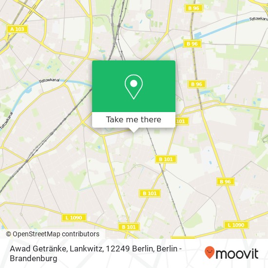 Карта Awad Getränke, Lankwitz, 12249 Berlin