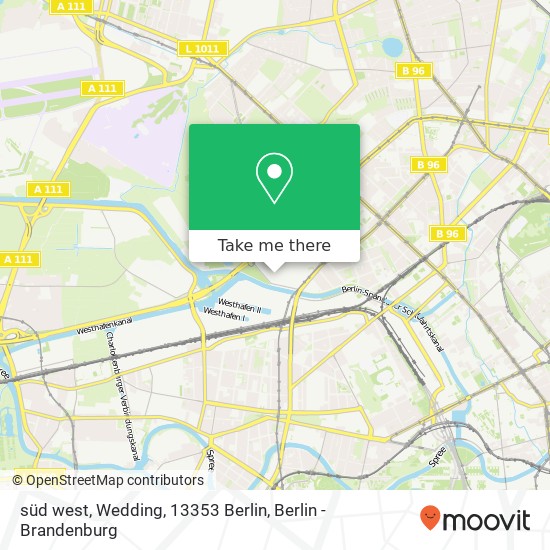 Карта süd west, Wedding, 13353 Berlin