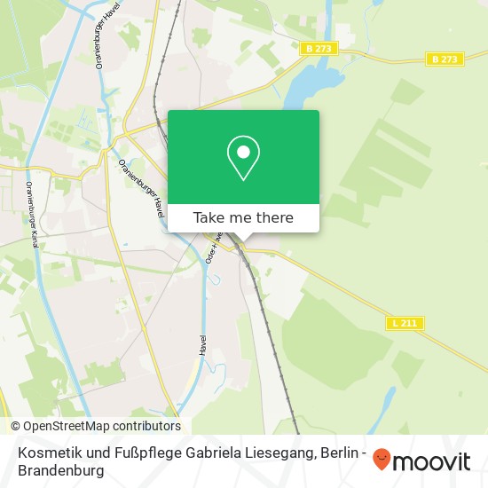 Kosmetik und Fußpflege Gabriela Liesegang map