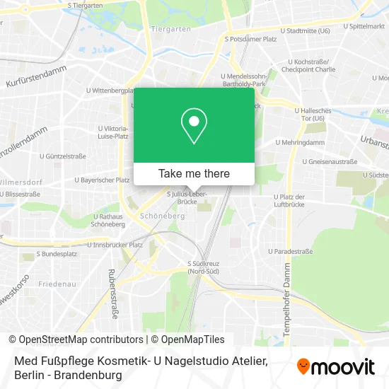 Карта Med Fußpflege Kosmetik- U Nagelstudio Atelier