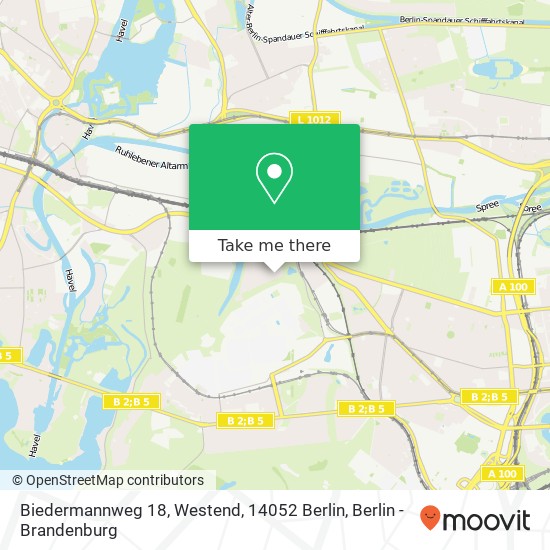 Biedermannweg 18, Westend, 14052 Berlin map