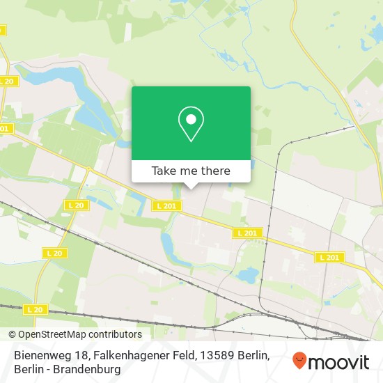 Bienenweg 18, Falkenhagener Feld, 13589 Berlin map