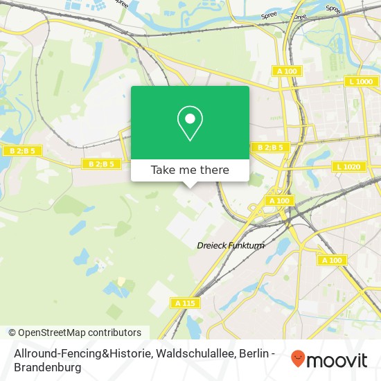Карта Allround-Fencing&Historie, Waldschulallee