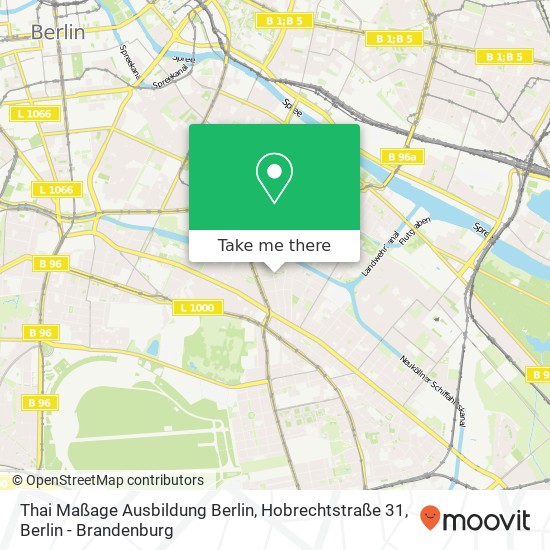 Thai Maßage Ausbildung Berlin, Hobrechtstraße 31 map