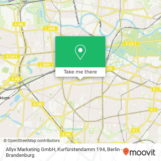 Карта Allyx Marketing GmbH, Kurfürstendamm 194