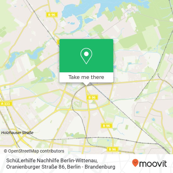 SchüLerhilfe Nachhilfe Berlin-Wittenau, Oranienburger Straße 86 map