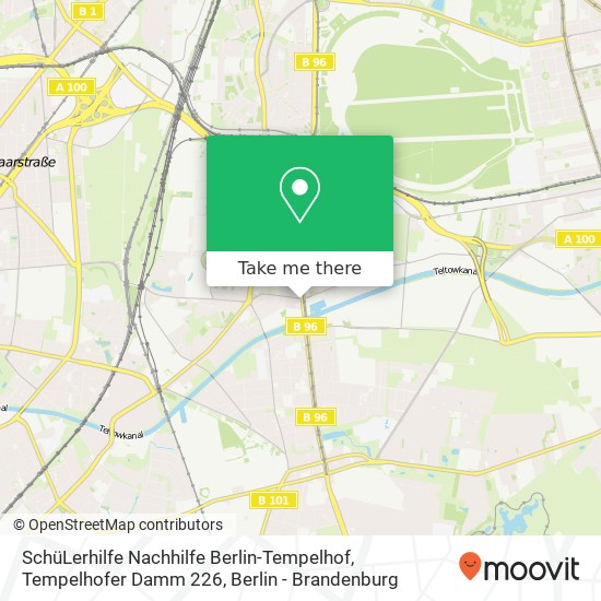 SchüLerhilfe Nachhilfe Berlin-Tempelhof, Tempelhofer Damm 226 map