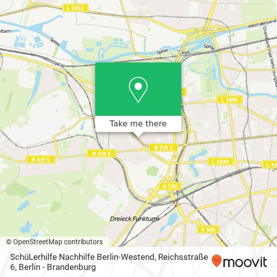 Карта SchüLerhilfe Nachhilfe Berlin-Westend, Reichsstraße 6