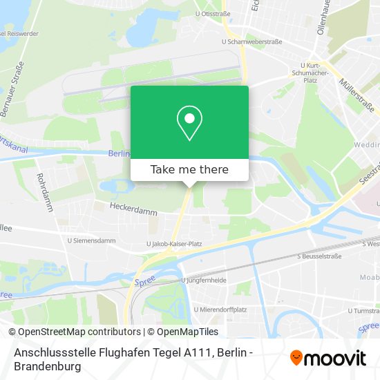 Anschlussstelle Flughafen Tegel A111 map