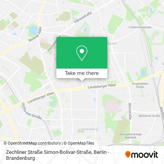 Zechliner Straße Simon-Bolivar-Straße map