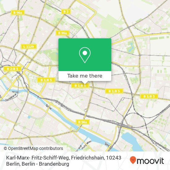 Karl-Marx- Fritz-Schiff-Weg, Friedrichshain, 10243 Berlin map