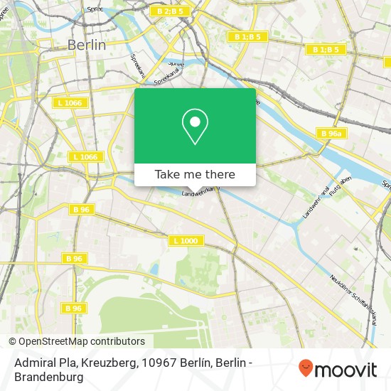 Admiral Pla, Kreuzberg, 10967 Berlín map