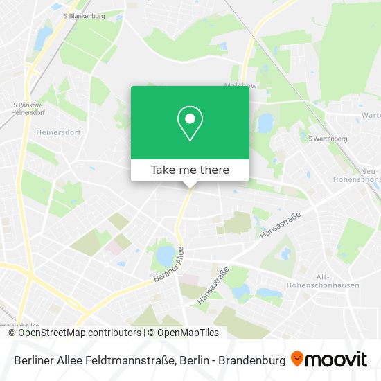 Berliner Allee Feldtmannstraße map
