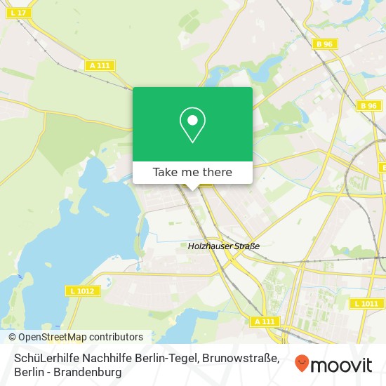 SchüLerhilfe Nachhilfe Berlin-Tegel, Brunowstraße map