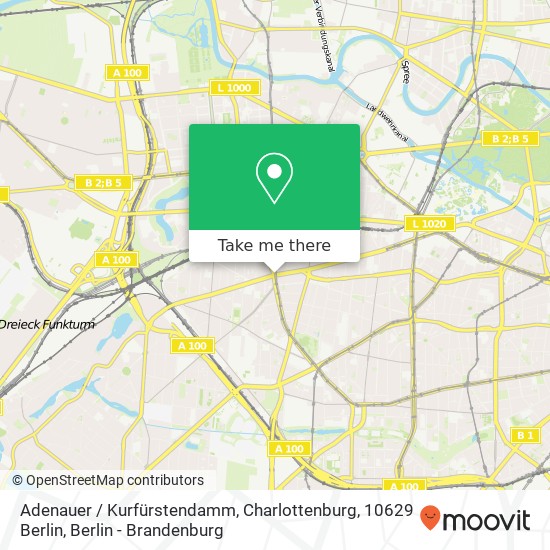 Карта Adenauer / Kurfürstendamm, Charlottenburg, 10629 Berlin