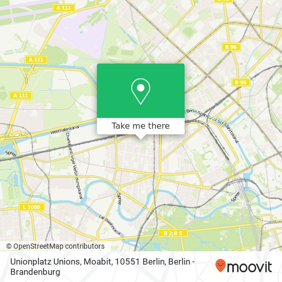 Unionplatz Unions, Moabit, 10551 Berlin map