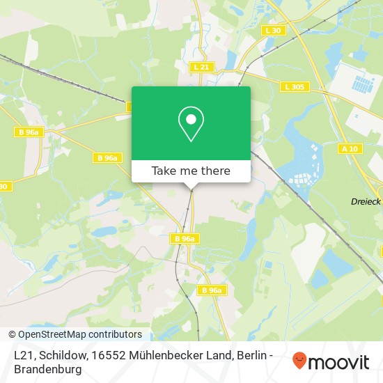 L21, Schildow, 16552 Mühlenbecker Land map