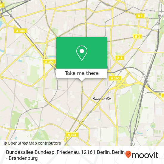 Bundesallee Bundesp, Friedenau, 12161 Berlin map