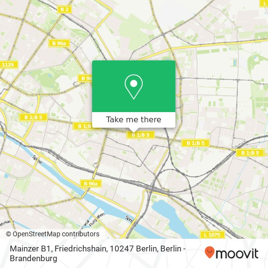 Mainzer B1, Friedrichshain, 10247 Berlin map