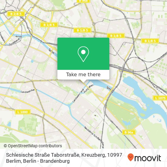 Карта Schlesische Straße Taborstraße, Kreuzberg, 10997 Berlim