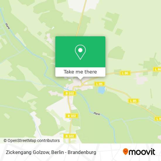 Zickengang Golzow map