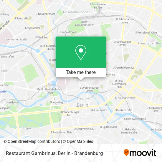 Restaurant Gambrinus map