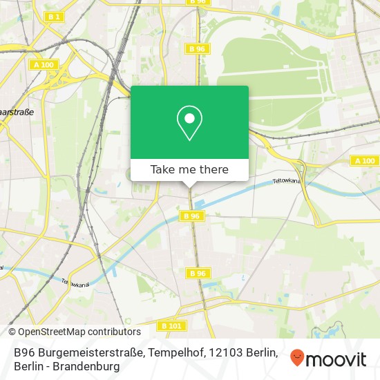 Карта B96 Burgemeisterstraße, Tempelhof, 12103 Berlin