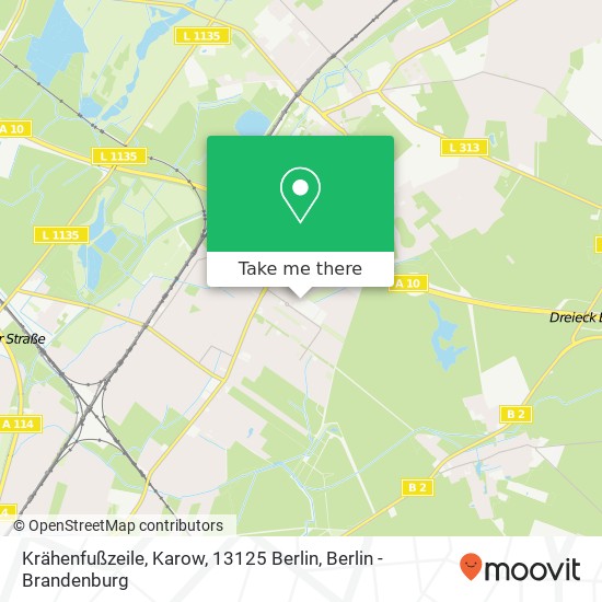 Krähenfußzeile, Karow, 13125 Berlin map