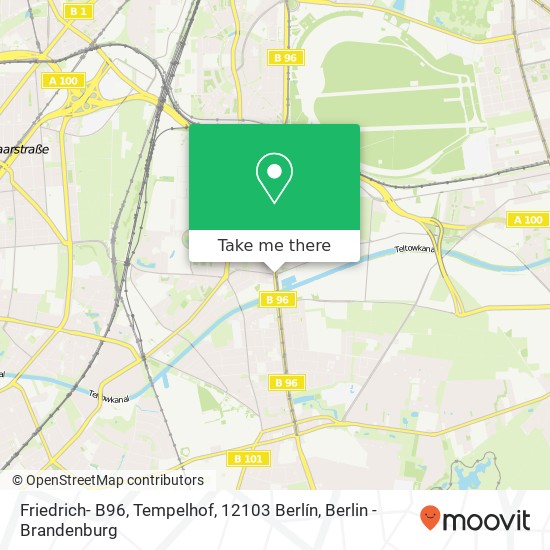 Карта Friedrich- B96, Tempelhof, 12103 Berlín