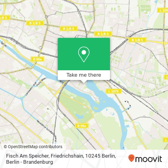 Карта Fisch Am Speicher, Friedrichshain, 10245 Berlin