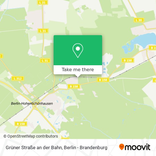 Grüner Straße an der Bahn map