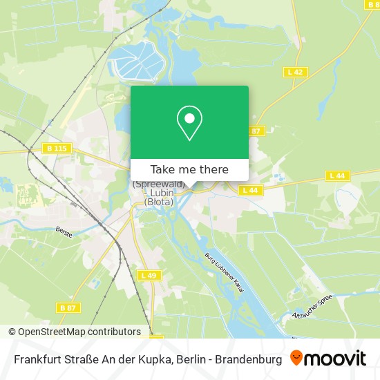Карта Frankfurt Straße An der Kupka