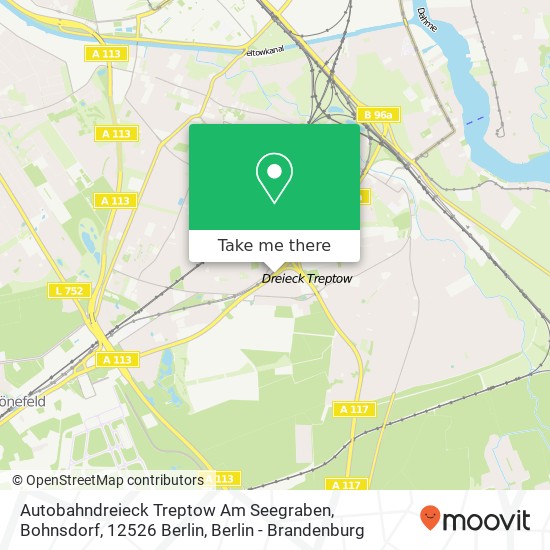 Autobahndreieck Treptow Am Seegraben, Bohnsdorf, 12526 Berlin map