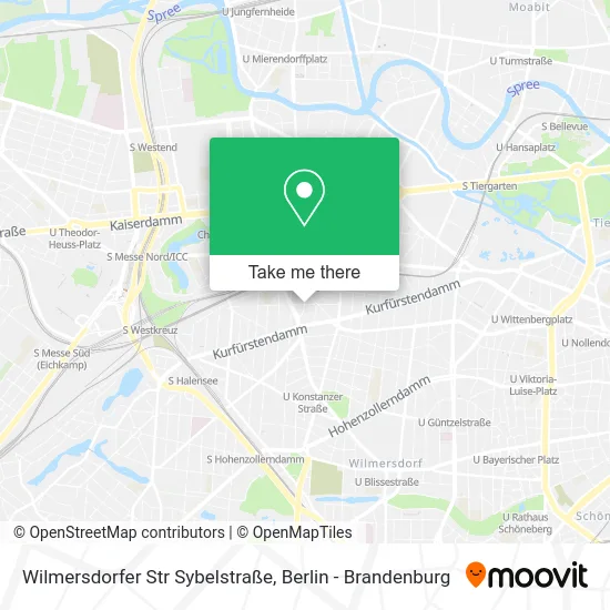 Карта Wilmersdorfer Str Sybelstraße