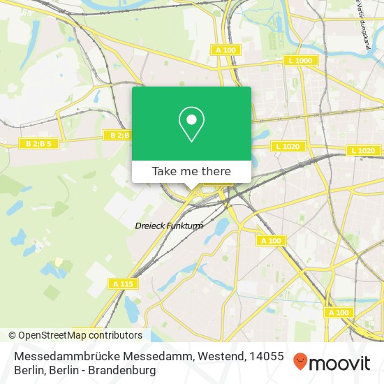Messedammbrücke Messedamm, Westend, 14055 Berlin map