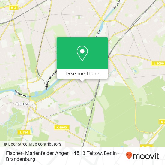 Fischer- Marienfelder Anger, 14513 Teltow map