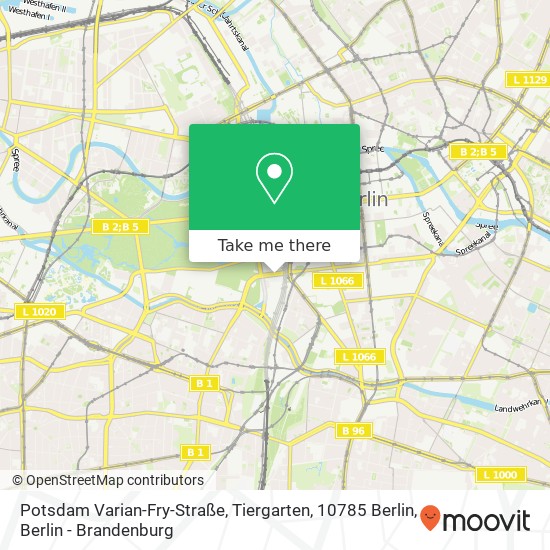 Potsdam Varian-Fry-Straße, Tiergarten, 10785 Berlin map