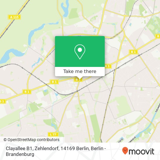 Clayallee B1, Zehlendorf, 14169 Berlin map