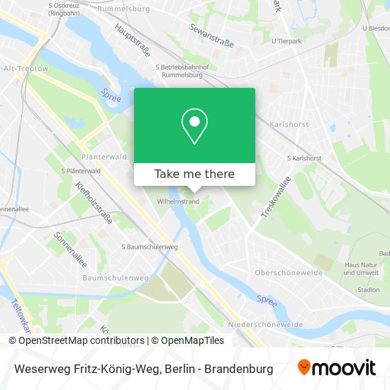 Weserweg Fritz-König-Weg map
