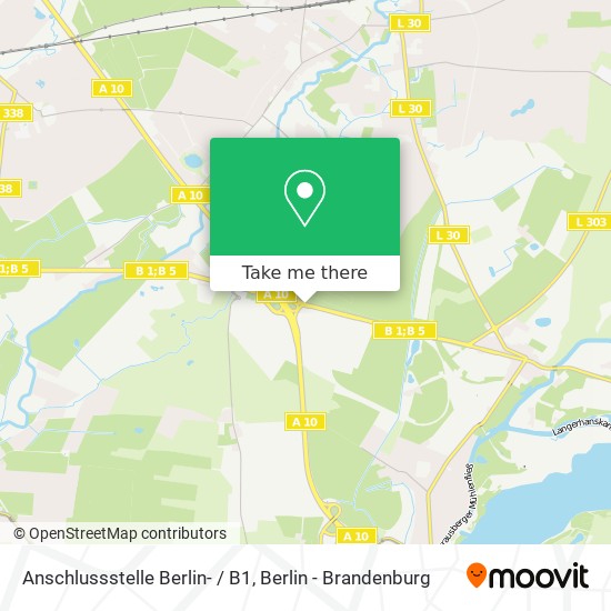 Anschlussstelle Berlin- / B1 map