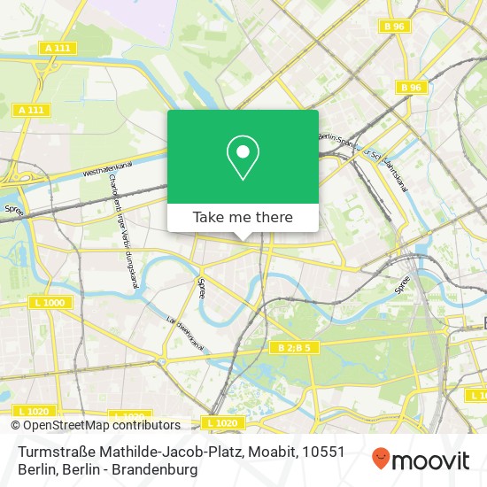 Turmstraße Mathilde-Jacob-Platz, Moabit, 10551 Berlin map