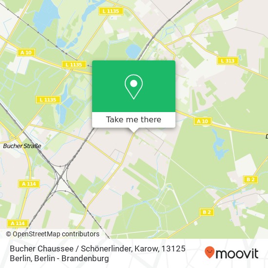 Bucher Chaussee / Schönerlinder, Karow, 13125 Berlin map