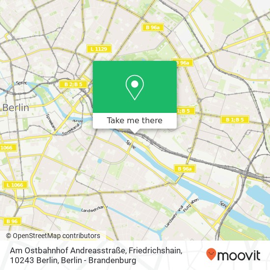 Am Ostbahnhof Andreasstraße, Friedrichshain, 10243 Berlin map