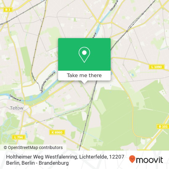 Holtheimer Weg Westfalenring, Lichterfelde, 12207 Berlin map